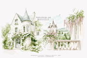 chateau art vintage chateau png, a Decorative Illustration by Patishop Art (Thumbnail 14 of 16)