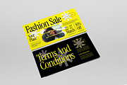 Yellow Black Fashion Sale Voucher, a Card Template by graphicook (Thumbnail 3 of 6)