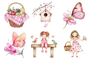 Watercolor Pink Spring Outdoor PNG, an Illustration by SinaCreation (Thumbnail 2 of 5)