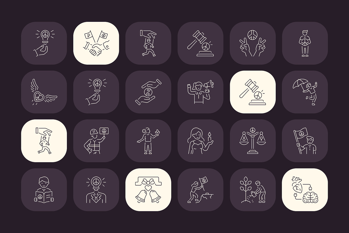 Animated Freedom Icon Art Set, an Outline Icon by Prosymbols (Photo 3 of 4)