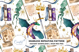 Bookish Seamless Pattern, a Pattern Graphic by Coastal 5 Designs