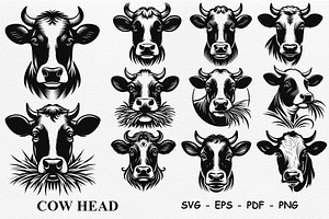 Cow Head, an Animal Illustration by DevantCreate