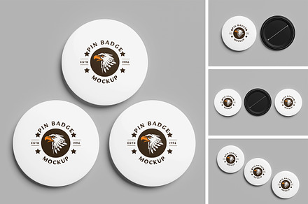 Pin Bagde Mockup