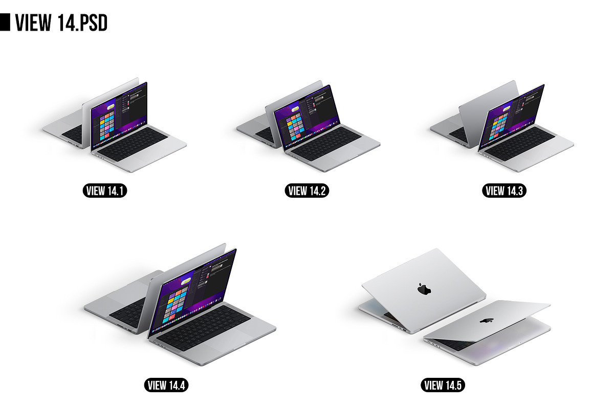 Apple Macbook Pro 14 (2021) MockUp, a Mac Mockup by Alex_Yanko (Photo 15 of 19)