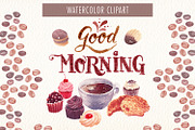 Coffee watercolor clipart, an Illustration by Art & Things (Thumbnail 3 of 5)