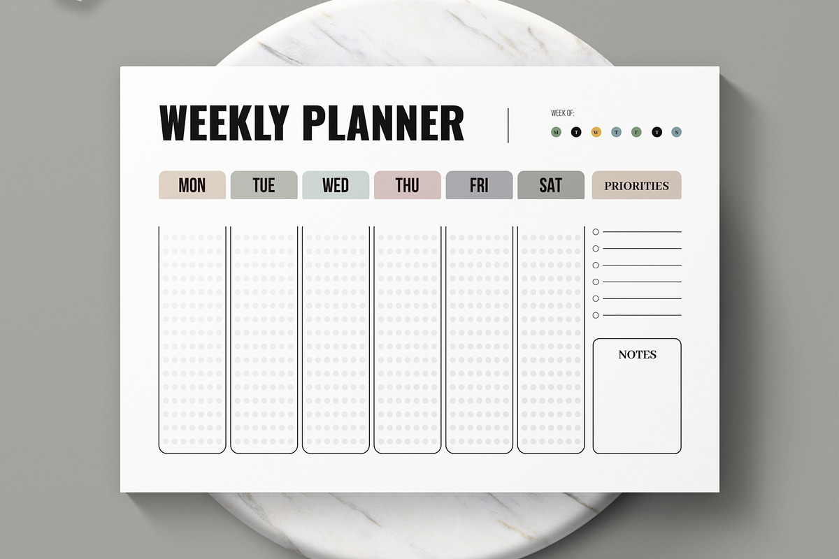 Modern Weekly Landscape Planner preview 3