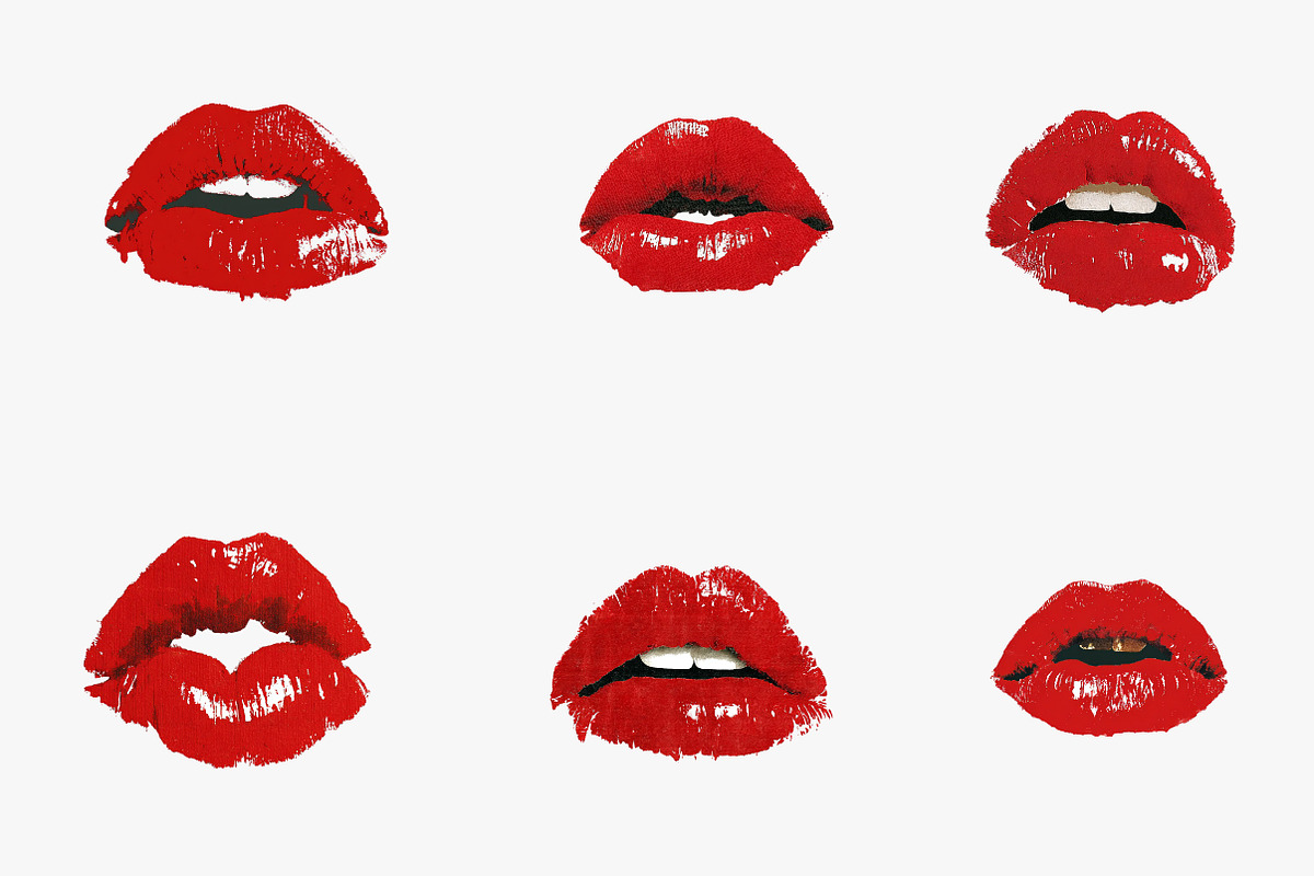 lip print valentines day png, an Illustration by CreationArt (Photo 6 of 6)