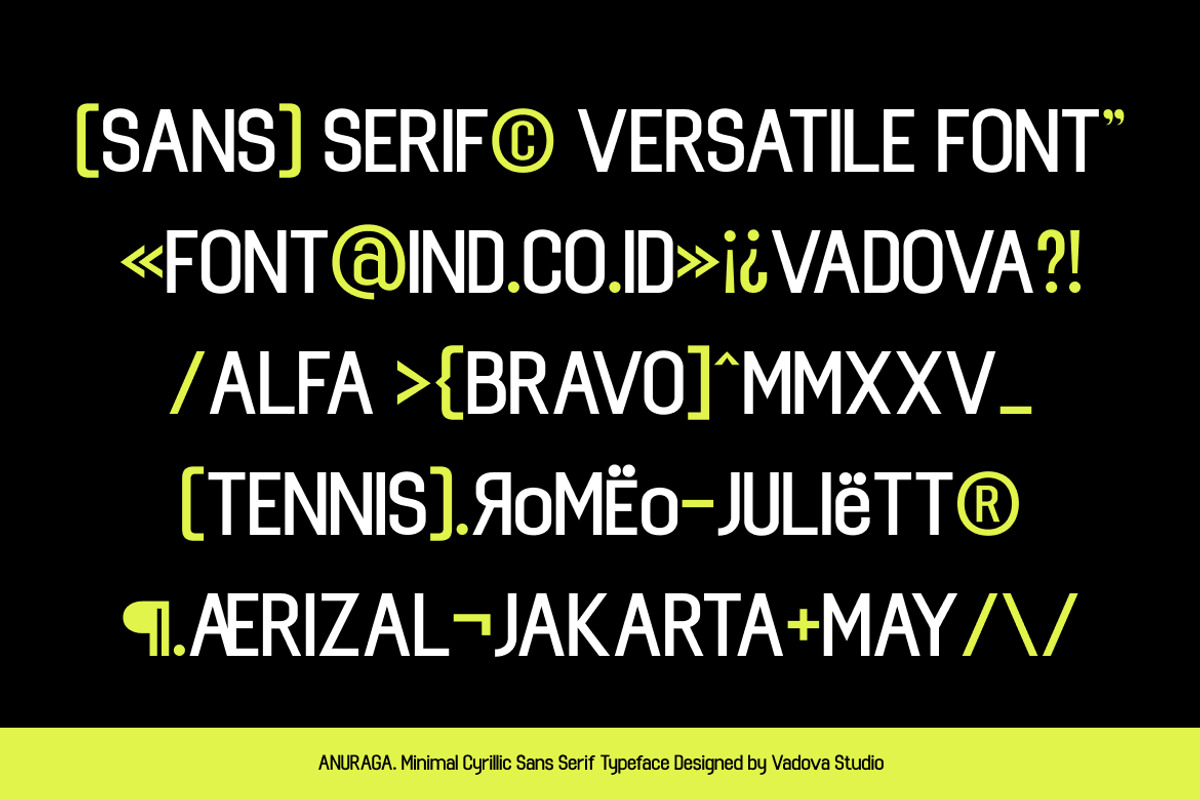 Anuraga Cyrillic Sans Serif Font, a Sans Serif Font by Vadovastd (Photo 4 of 7)