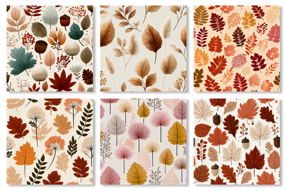 Autumn Foliage Seamless Pattern, a Pattern Graphic by Dream Creation (Photo 6 of 6)