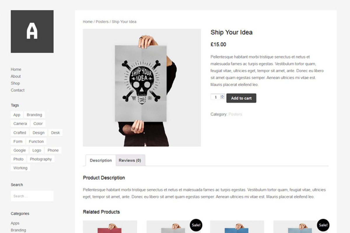 Althea / Grid Portfolio & Shop Theme, a WordPress Template by AlienWP (Photo 2 of 2)