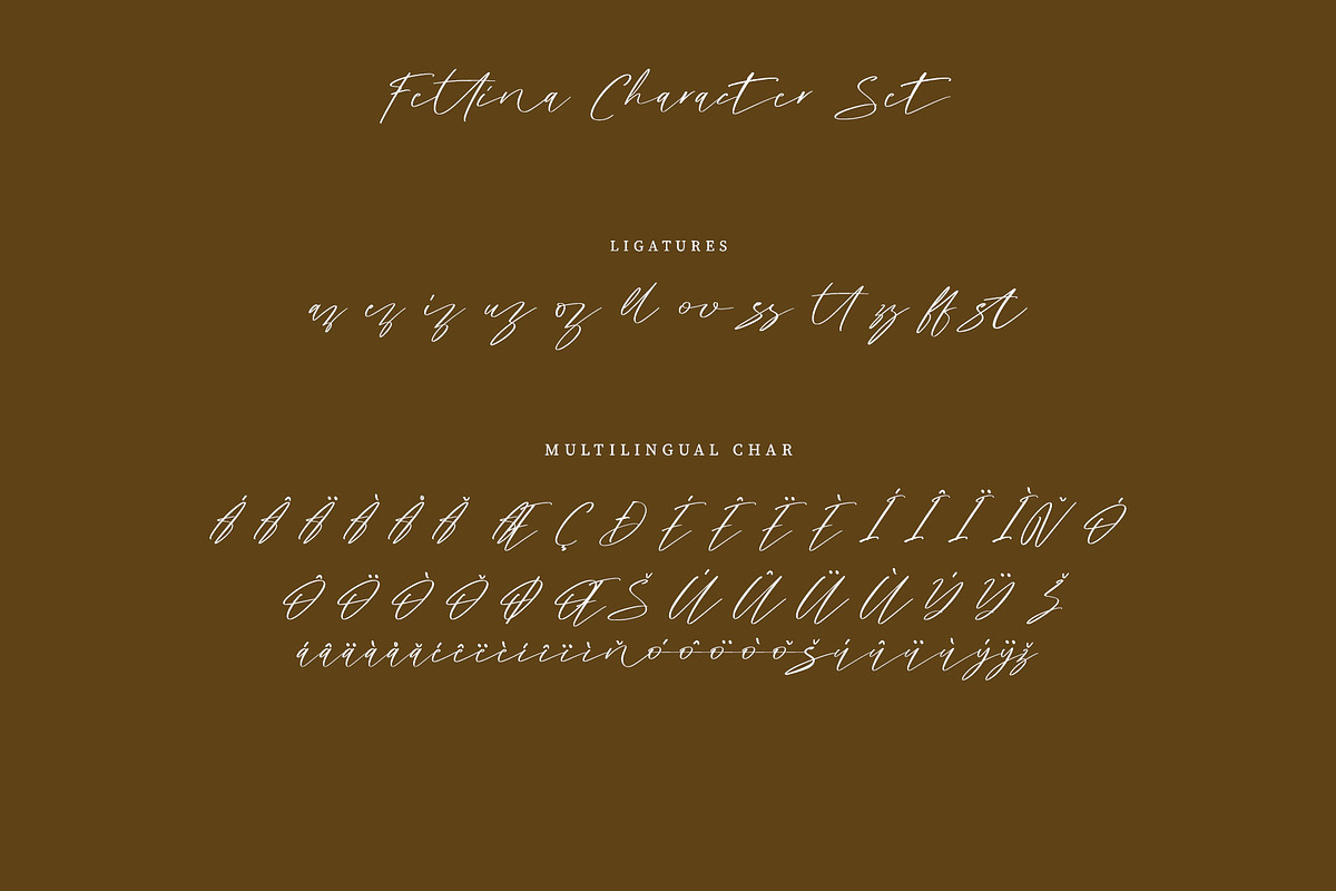 Fettina Stylish Handwritten Font, a Handwritten Font by RantautypeStudio (Photo 15 of 15)