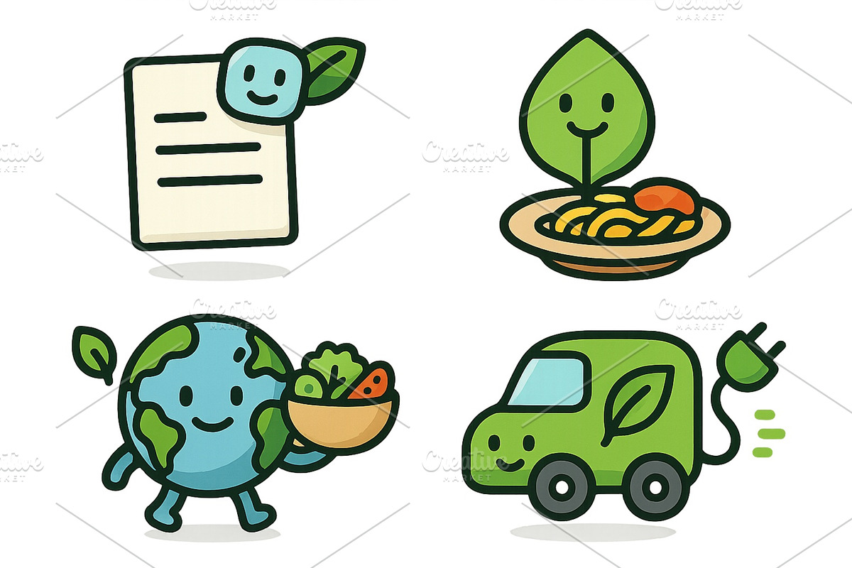 Creative illustrations of eco, a Food Illustration by ZinetroN