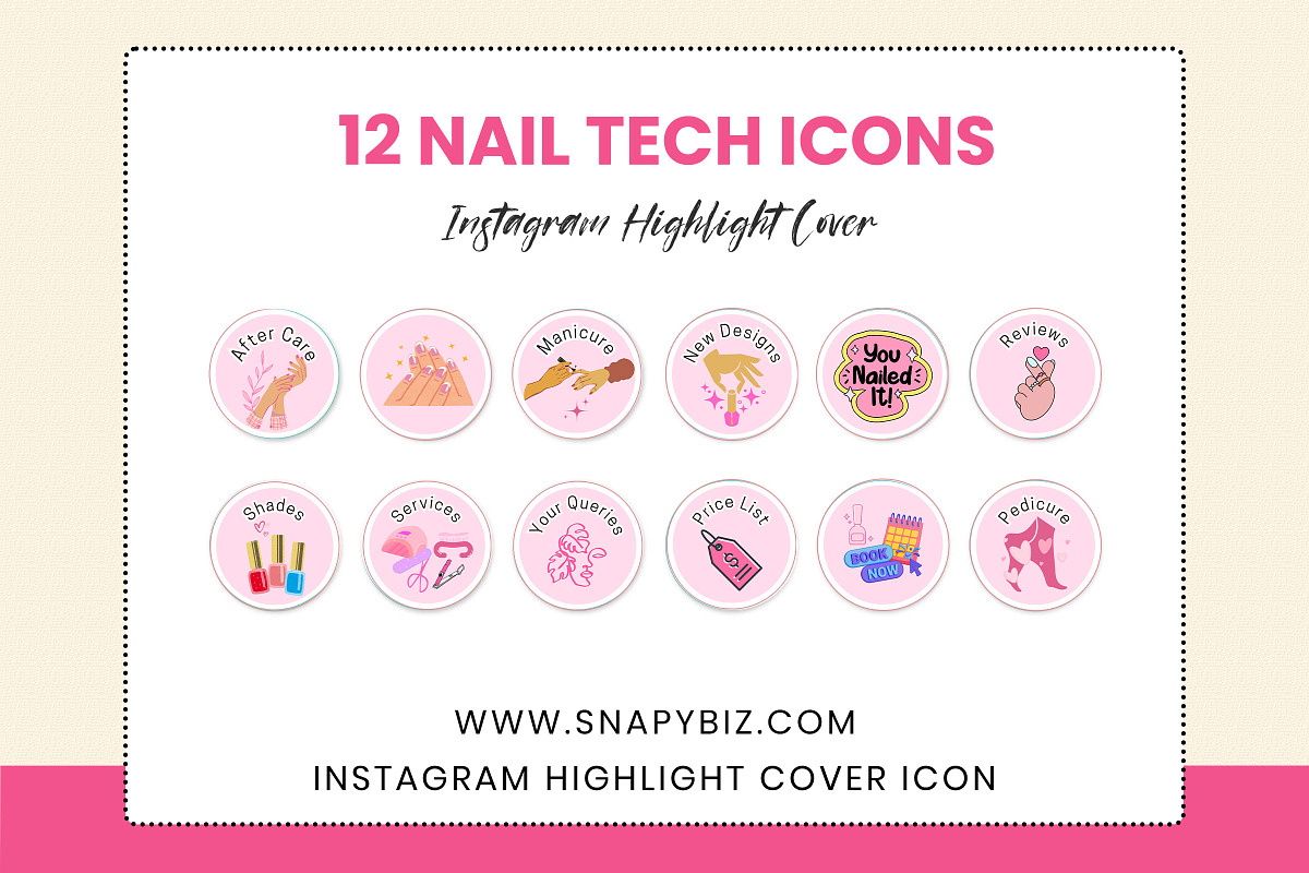 Nail Tech Icons Instagram Highlight, a Social Media Template by Snapybiz (Photo 4 of 8)