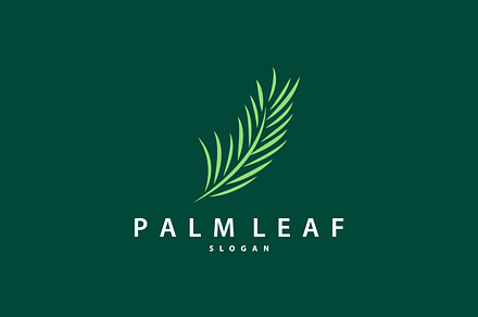 Palm Leaf Logo Design Vector Simple, a Branding & Logo Template by Maylianaw28