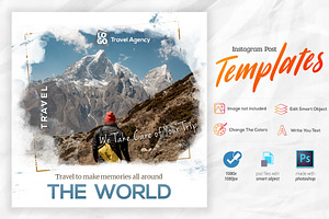Travel Instagram Post PSD