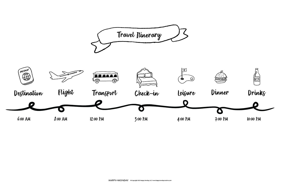 Travel Wedding Map Creator Kit II, an Illustration by Happy Monday Creative (Photo 19 of 21)