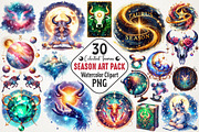 Celestial Taurus Season Art Pack, an Illustration by RobertsArt (Thumbnail 1 of 7)