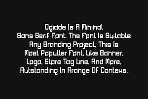 Ogiade - Minimal & Logo Font