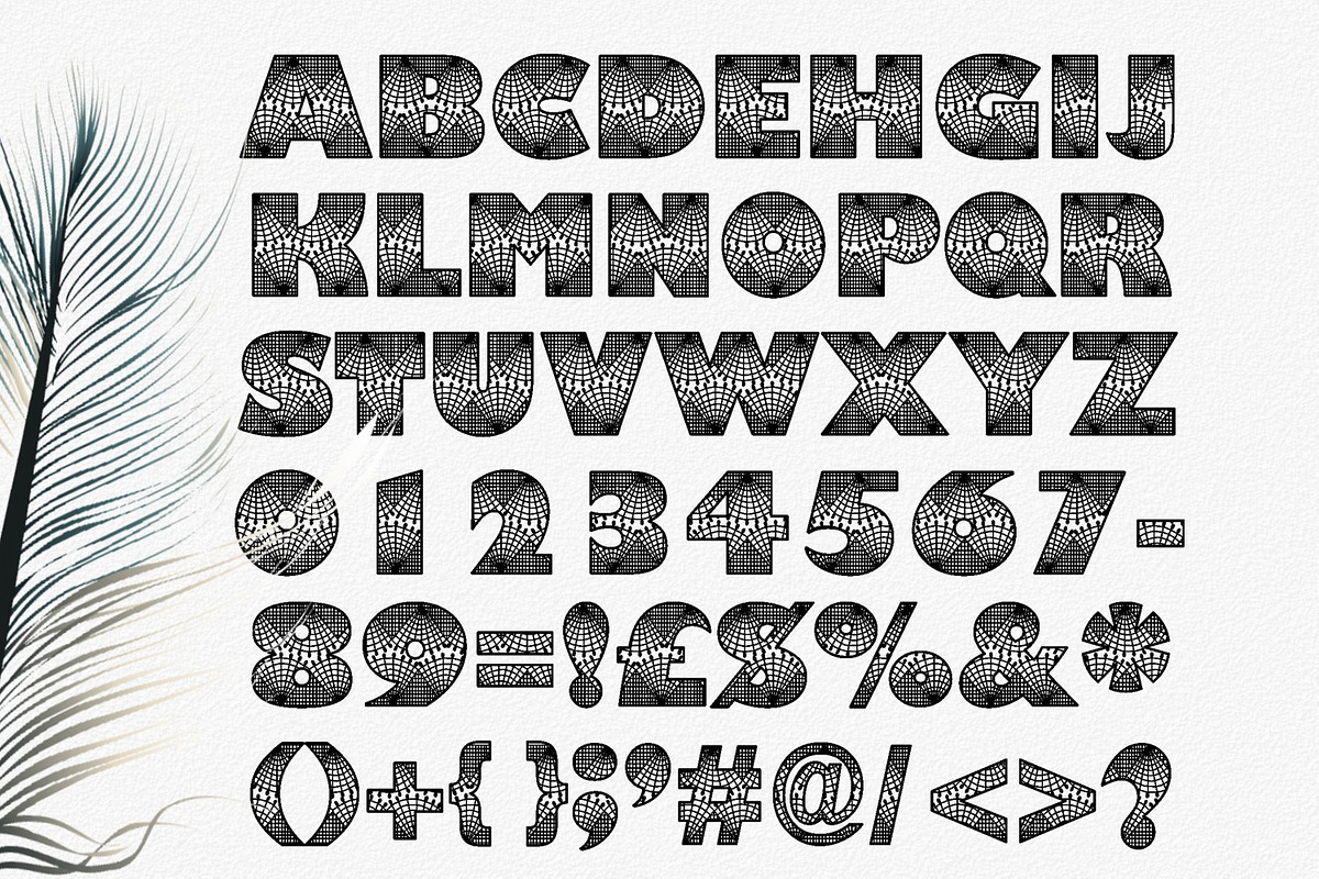 Lacy Font and extras preview 2