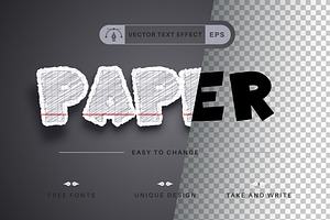 Paper Sketch - Editable Text Effect