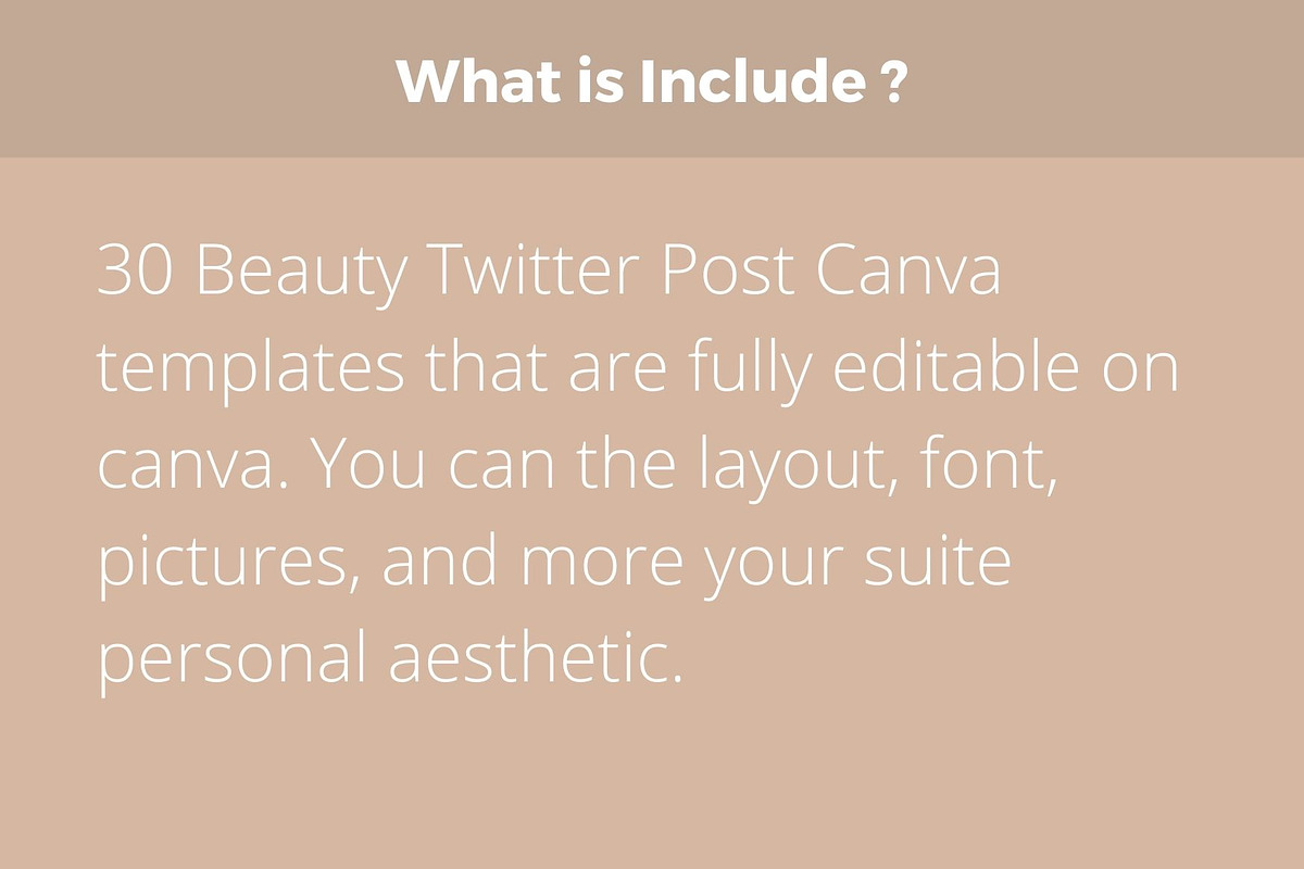 Beauty Twitter Post Canva Templates, a Templates & Theme by BoontenStudio (Photo 5 of 6)