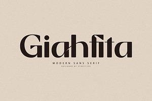 Giahfita Modern Sans Serif Font