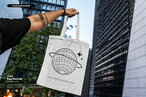 Tote Bag Mockup, a Merchandise Mockup by Custom.scene