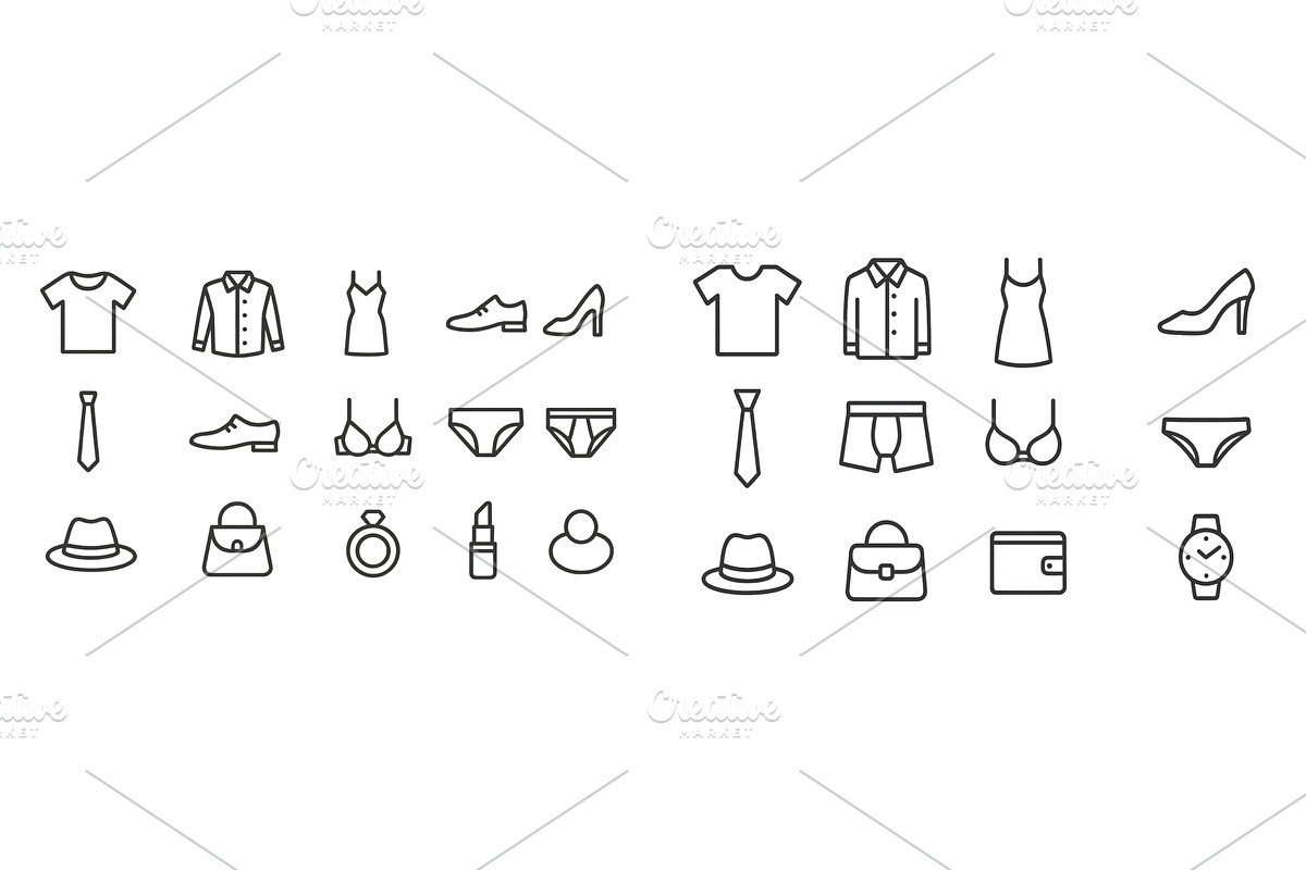 Collection of minimalistic clothing, an Object Illustration by ZinetroN