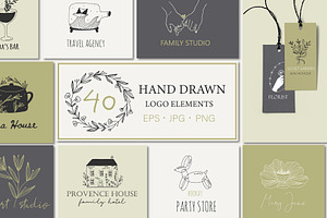 Hand Drawn Logo Elements