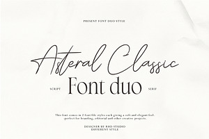 Asteral Classic Font Duo