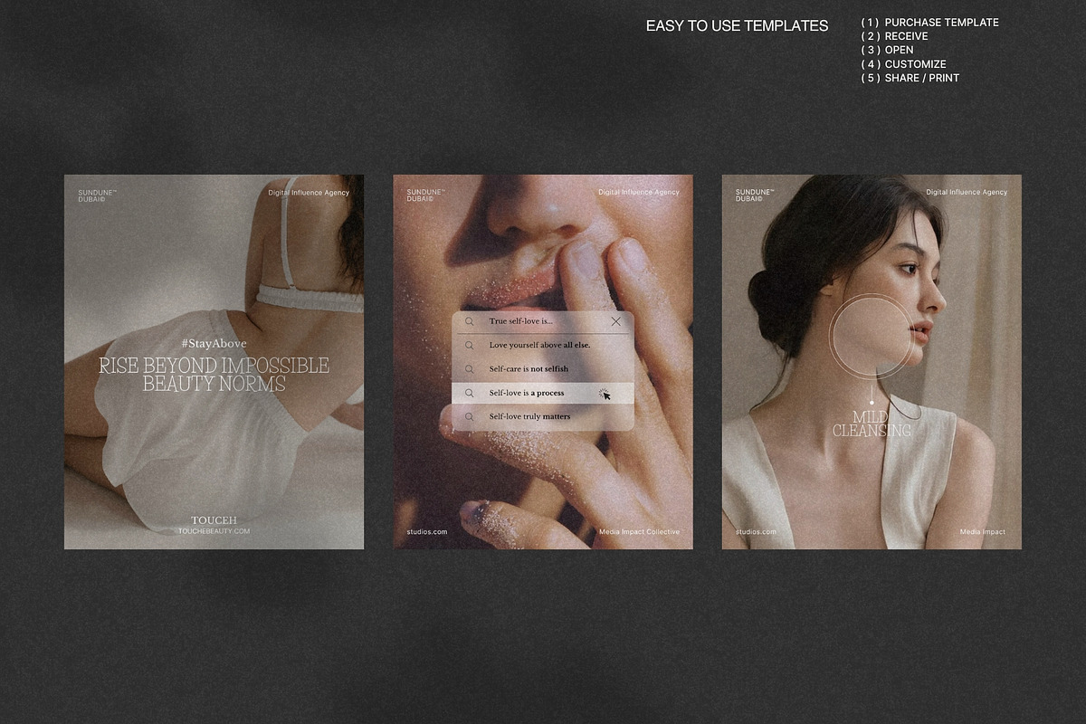 Soft Skincare Canva Post Bundle preview 3