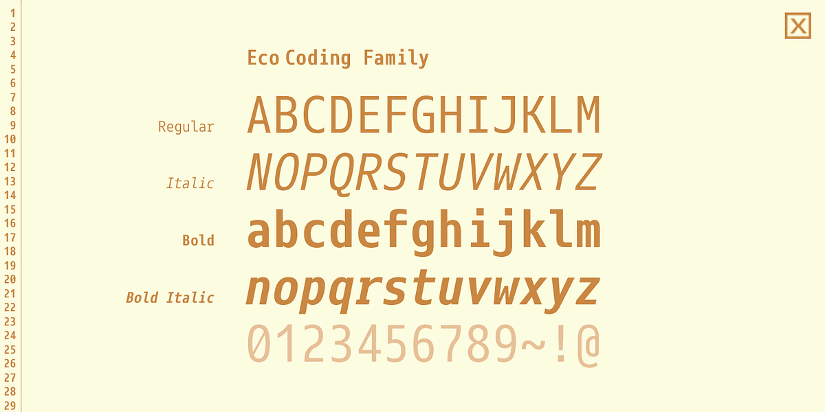 Eco Coding, a Sans Serif Font by S-Core (Photo 4 of 6)