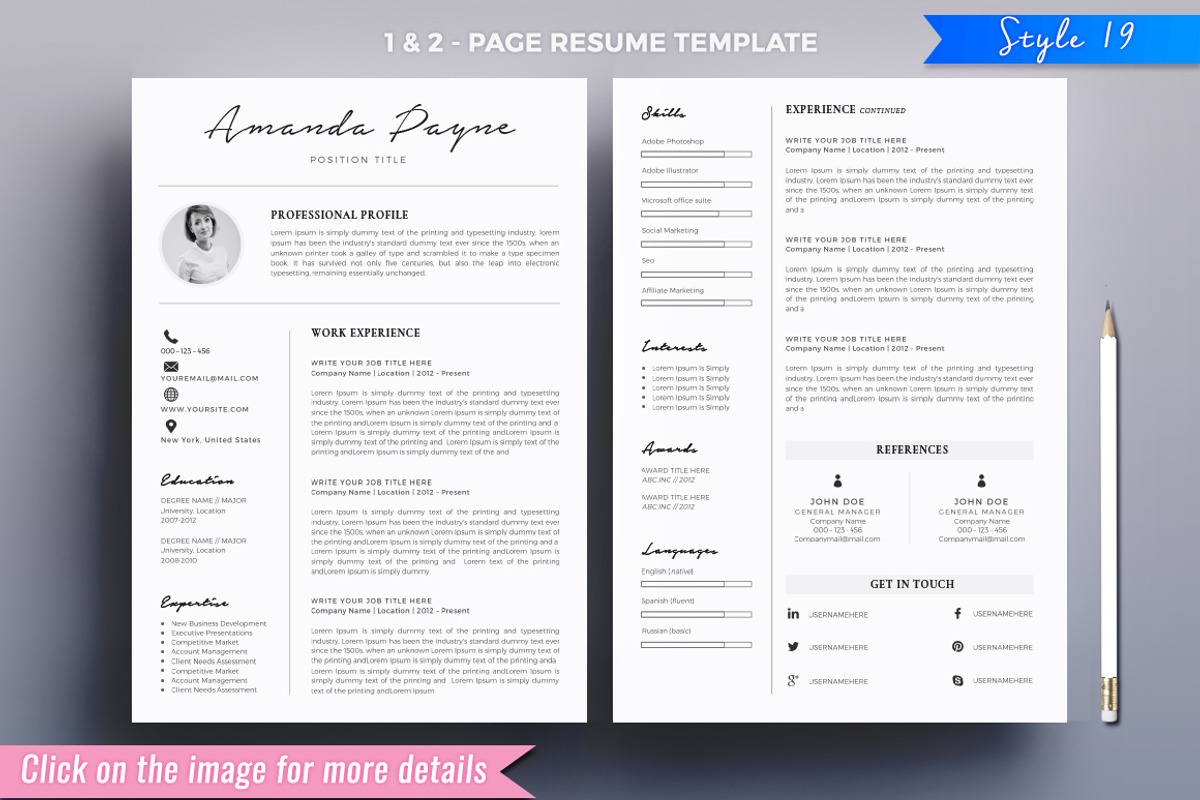 Resume/CV Mega Bundle, a Resume Template by A1RESUME (Photo 3 of 21)