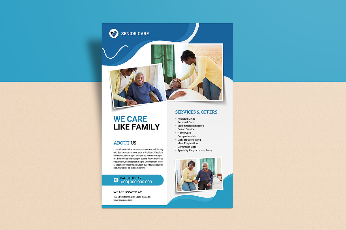 Senior Care / Elderly Care  Flyer, a Flyer Template by retrographix (Photo 2 of 4)