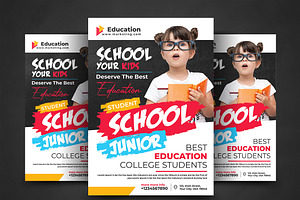 School Education Flyer, a Flyer Template by AfzaalGraphics