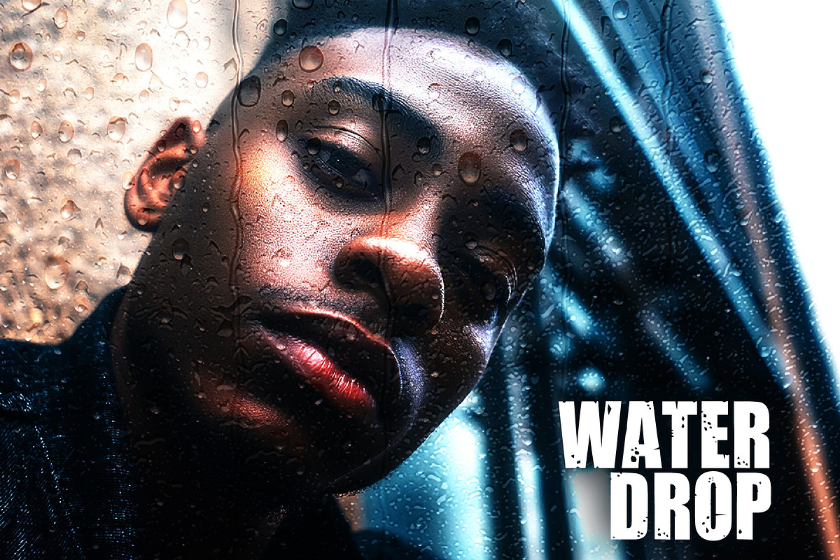 Wet Water Drop Photo Effect, a Layer Style Add-On by studiogstock (Photo 1 of 2)