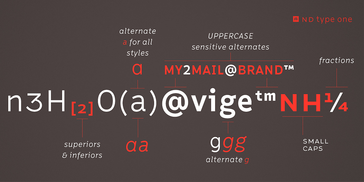 nd type one, a Sans Serif Font by Notdef Type (Photo 3 of 12)