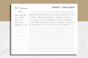 Monthly Habit Tracker Printable, a Stationery Template by AntDesignStudio (Thumbnail 4 of 8)