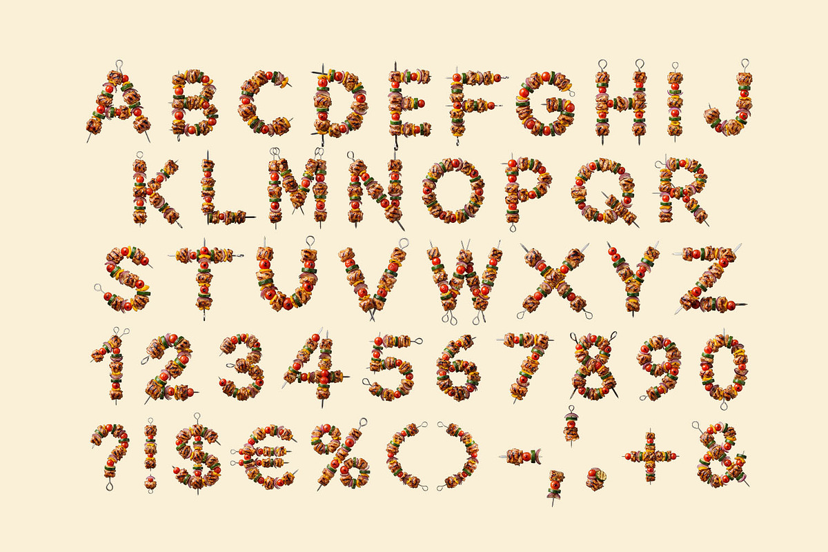 BBQ Skewer Font, a Sans Serif Font by Handmadefont (Photo 2 of 15)