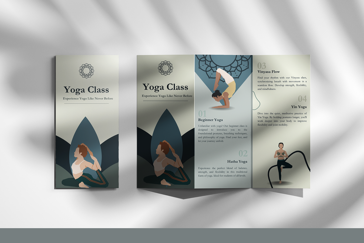 Yoga Studio Trifold Brochure | Canva, a Brochure Template by The Social Stuff (Photo 5 of 9)