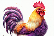 48 Watercolor Chicken Clipart, an Illustration by HubbaDigitals (Thumbnail 6 of 8)