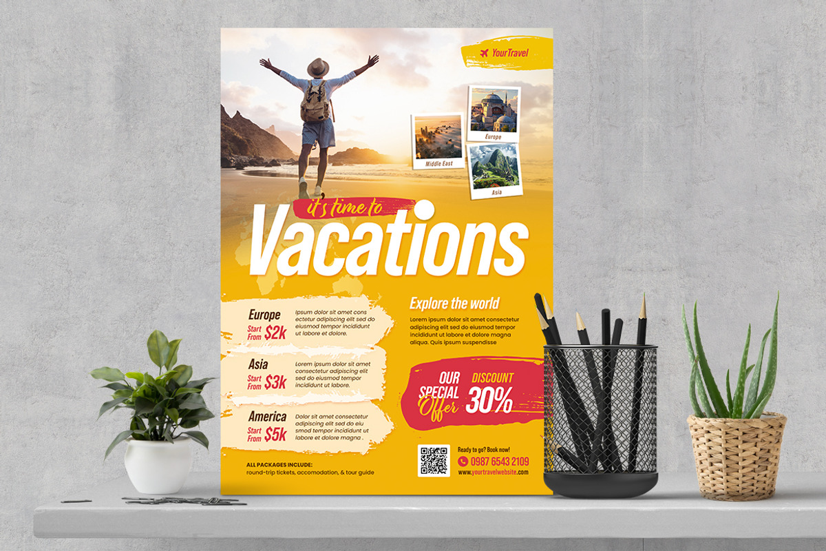 Travel Flyer Template, a Flyer Template by Boostock (Photo 4 of 4)
