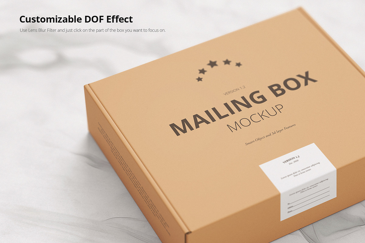 Shipping | Mailing Box Mock-up, a Cups & Container Mockup by WebAndCat (Photo 12 of 16)