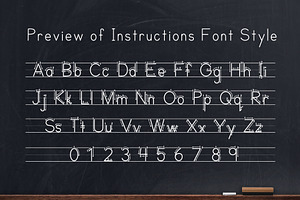 Left-Handed Letter Tracing Font