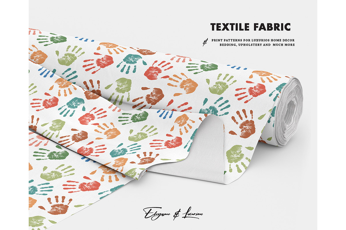 Messy DIY HandPrints Kids pattern, a Pattern Graphic by Milatoo (Photo 4 of 4)