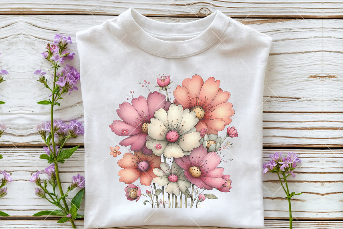 Whimsical Spring Wildflower Clipart, an Illustration by OK Design (Photo 6 of 6)