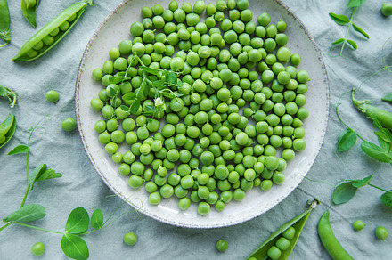 Bowl with sweet pea pods, a Food & Drink Photo by Olena Rudo