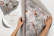 Tropical Birds Luxury Pattern, a Pattern Graphic by paper aesthetic (Thumbnail 3 of 7)