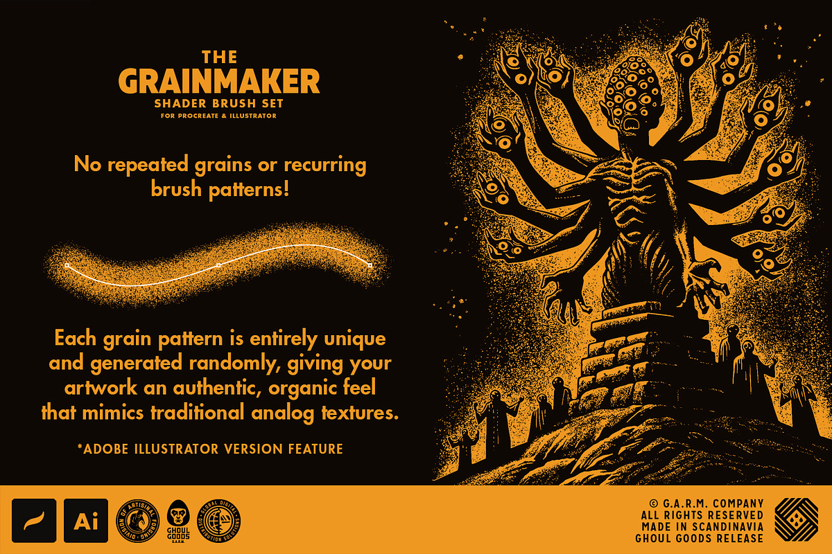 G.A.R.M. Illustrator Brush Bundle, a Brush Add-On by G.A.R.M. Company (Photo 6 of 15)