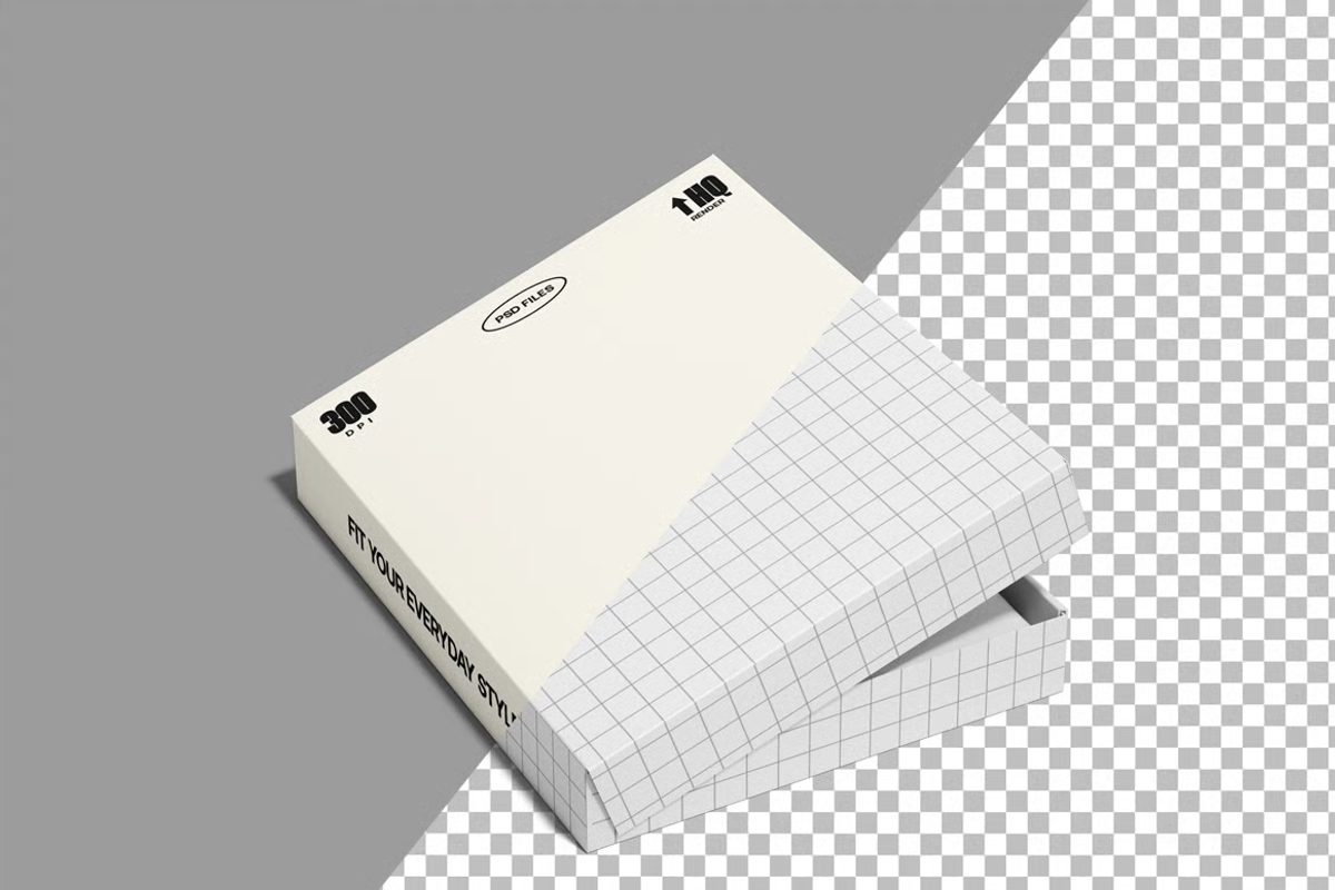 Cardboard Mailer Box Mockup, a Packaging Mockup by graphicsauce (Photo 3 of 4)